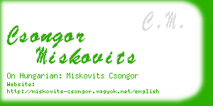 csongor miskovits business card